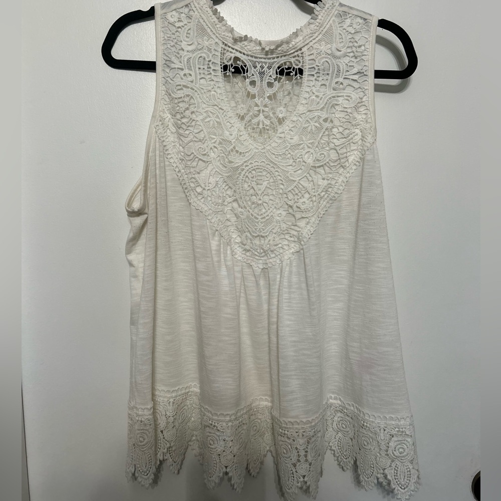 Embroidered high-neck top